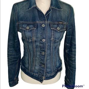 Lucky brand koi fish inner design Denim jacket